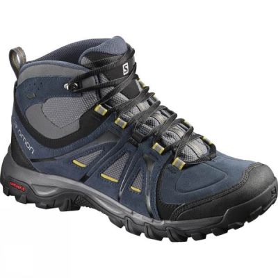 Botas Salomon Evasion Mid GTX Hombre Azules Oscuro / Gris - Chile XDJ617032